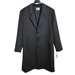 Mode of One Men's Regular-Fit Single-Breasted Topcoat, Hthr Onyx 2XL $169